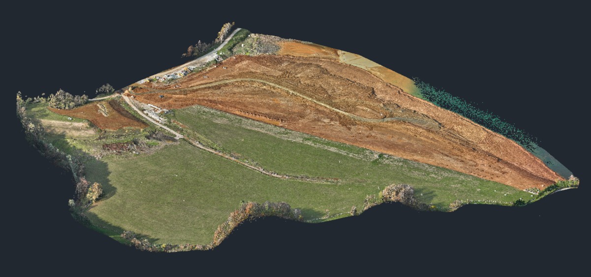 UAV oblak točk Sadra